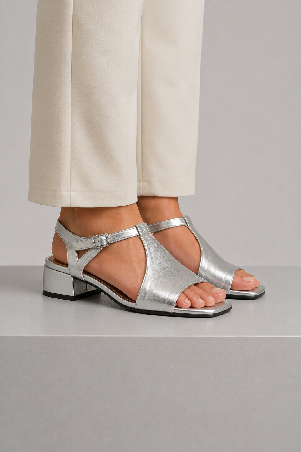 Kyra | Metallic Sheen Sandals