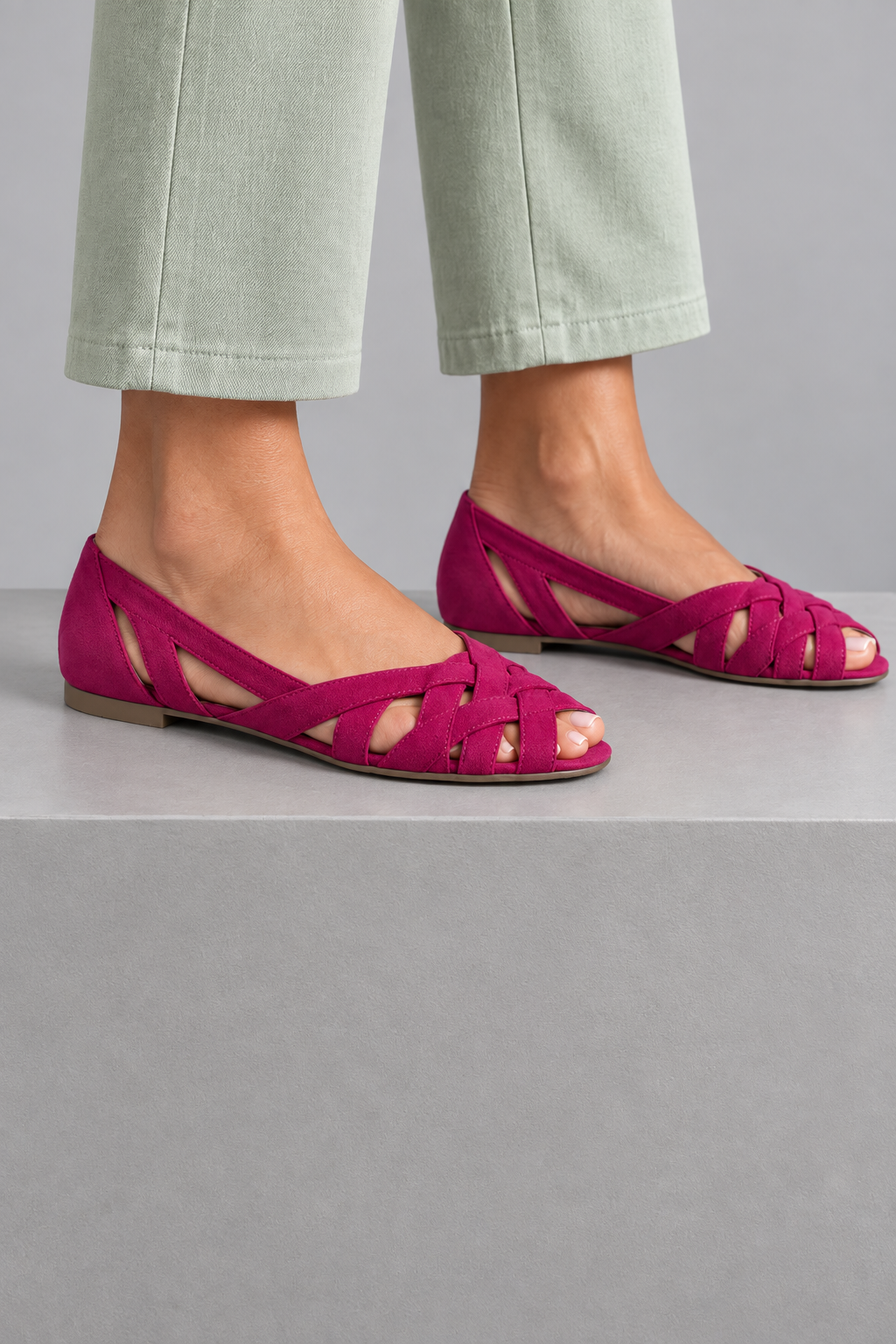 Lena | Braided Slip-On Summer Sandals