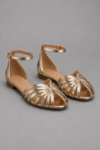 Rae | Glowing Gold Sandals