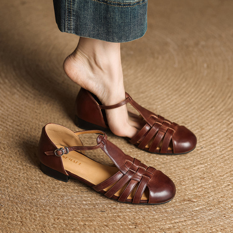 Mabel | Woven Leather Comfort Ballet Flats