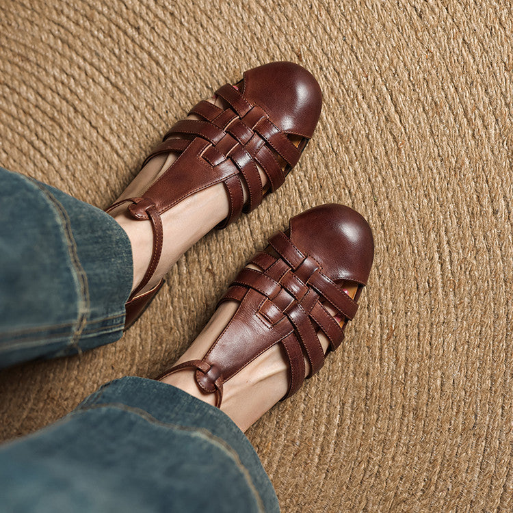 Mabel | Woven Leather Comfort Ballet Flats