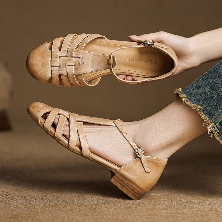 Mabel | Woven Leather Comfort Ballet Flats