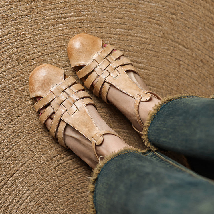 Mabel | Woven Leather Comfort Ballet Flats