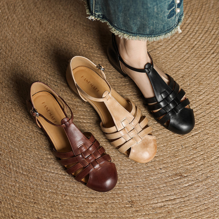 Mabel | Woven Leather Comfort Ballet Flats