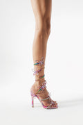 Carina | Rainbow Butterfly Ankle-Wrap Heels