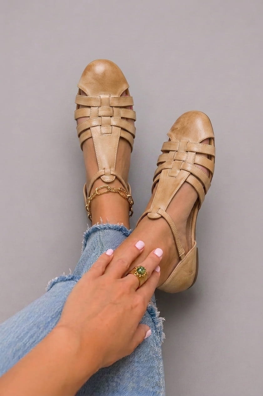 Mabel | Woven Leather Comfort Ballet Flats