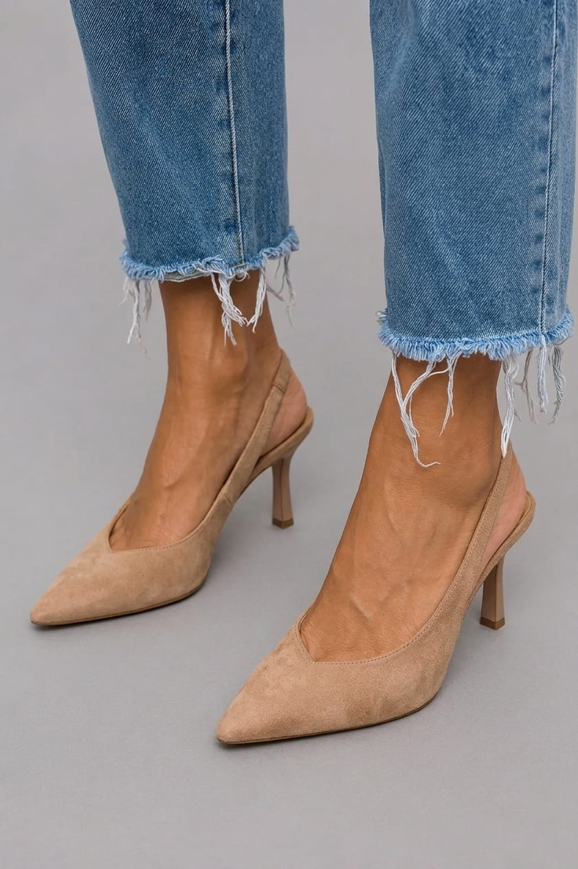 Vera | Pointed-Toe Slingback Heels