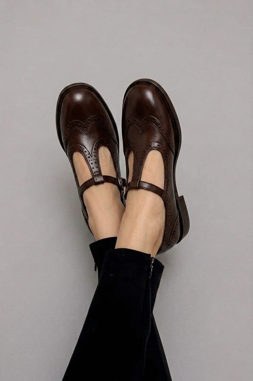 Enid | T-Strap Low-Heel Mary Janes