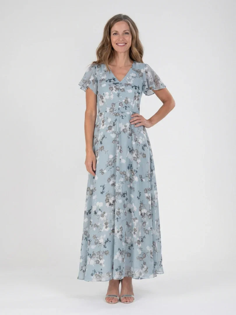 Rosabel | Chiffon Floral Maxi Dress