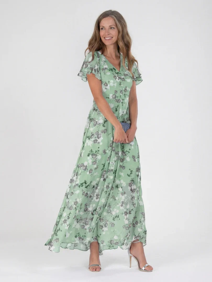 Rosabel | Chiffon Floral Maxi Dress