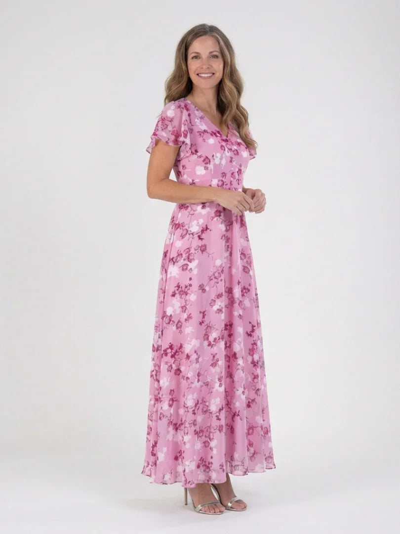 Rosabel | Chiffon Floral Maxi Dress