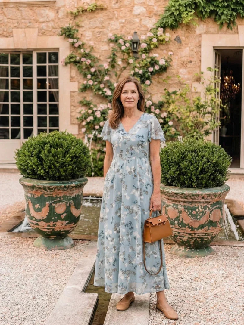 Rosabel | Chiffon Floral Maxi Dress