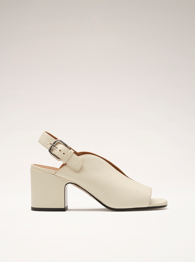 Lottie | Embossed Heel Sandals