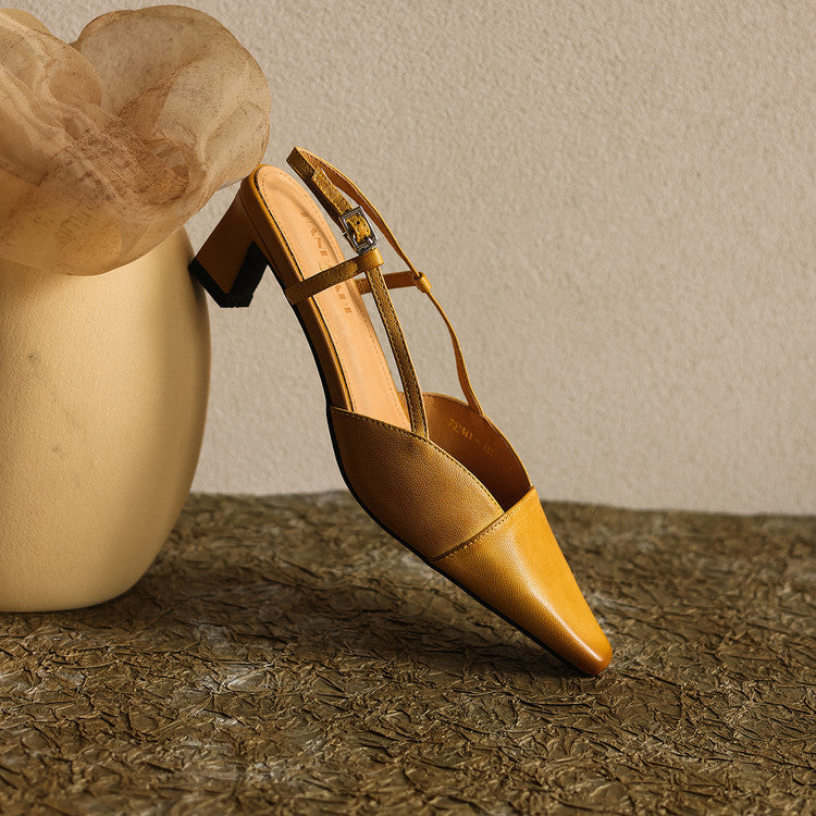 Rowan | Slingback Leather Heels