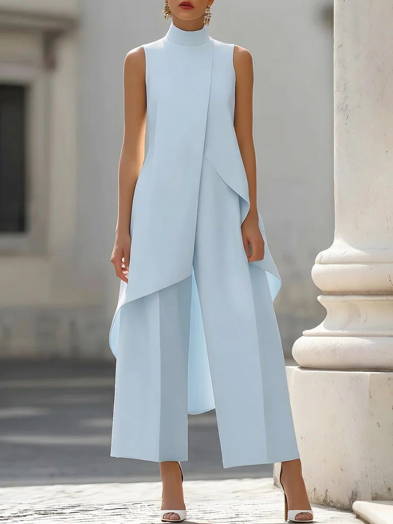Shea | Wide-Leg Draped Jumpsuit