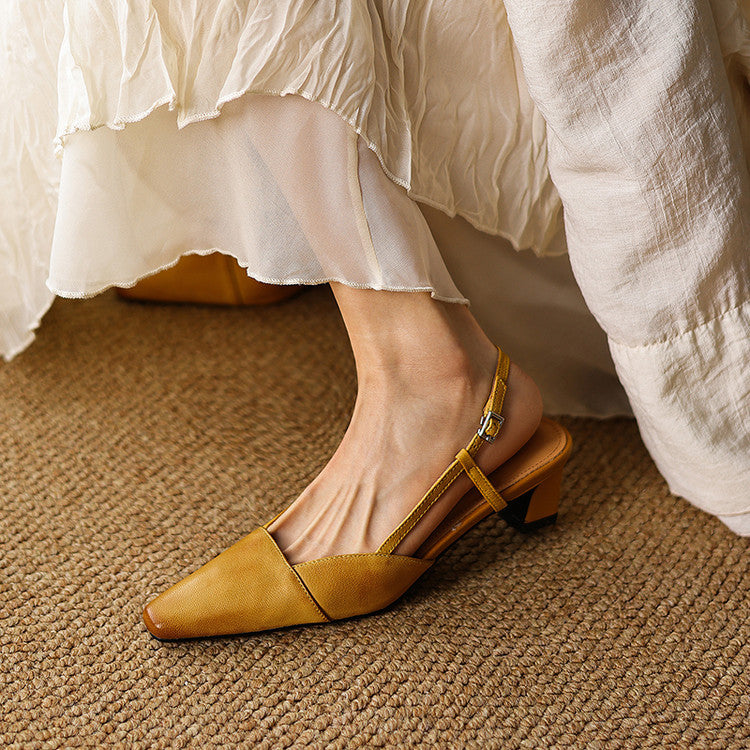 Rowan | Slingback Leather Heels
