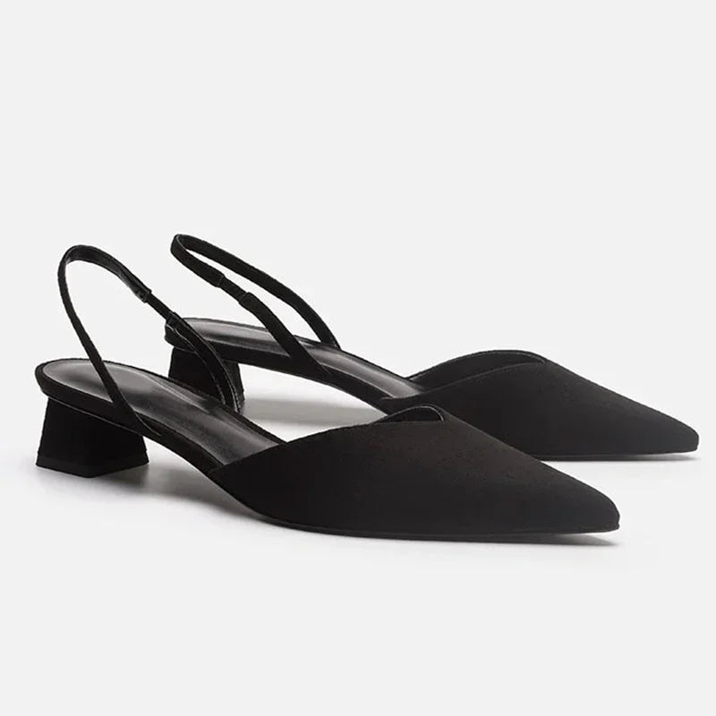 Sunniva | Slingback Low Heel Shoes