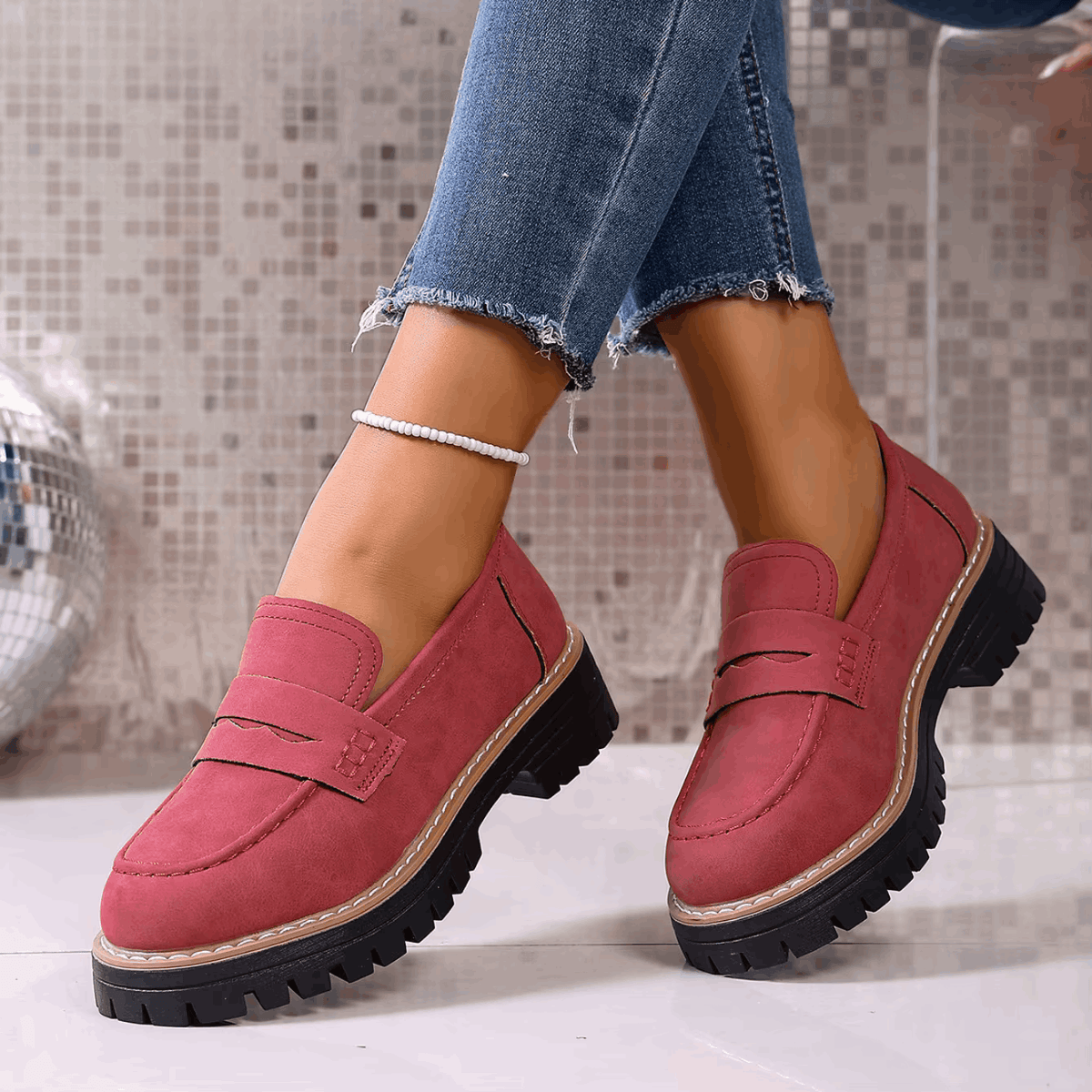 Dulcie | Chunky-Sole Slip-On Loafers