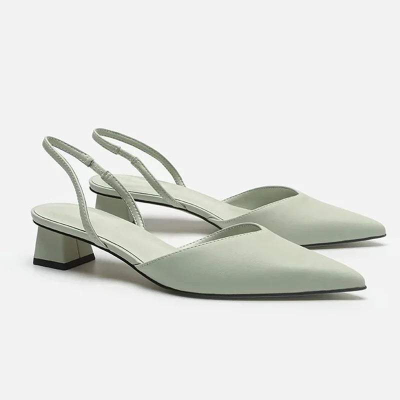 Sunniva | Slingback Low Heel Shoes