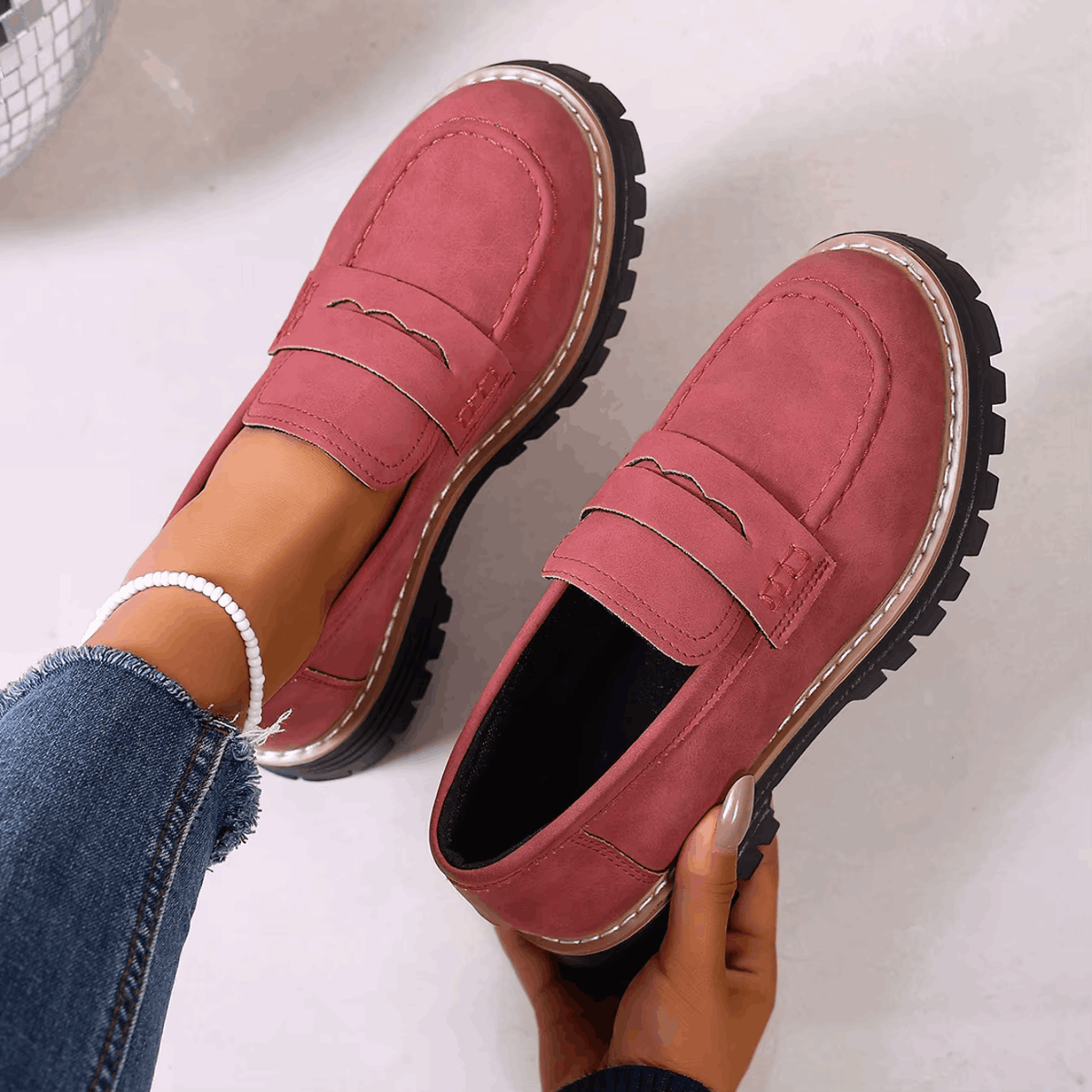 Dulcie | Chunky-Sole Slip-On Loafers
