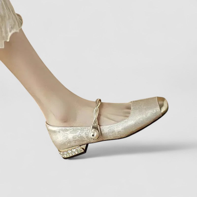 Mercy | Embellished Mary Jane Flat Shoes