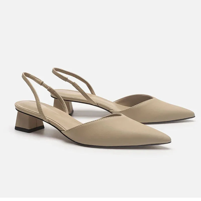 Sunniva | Slingback Low Heel Shoes