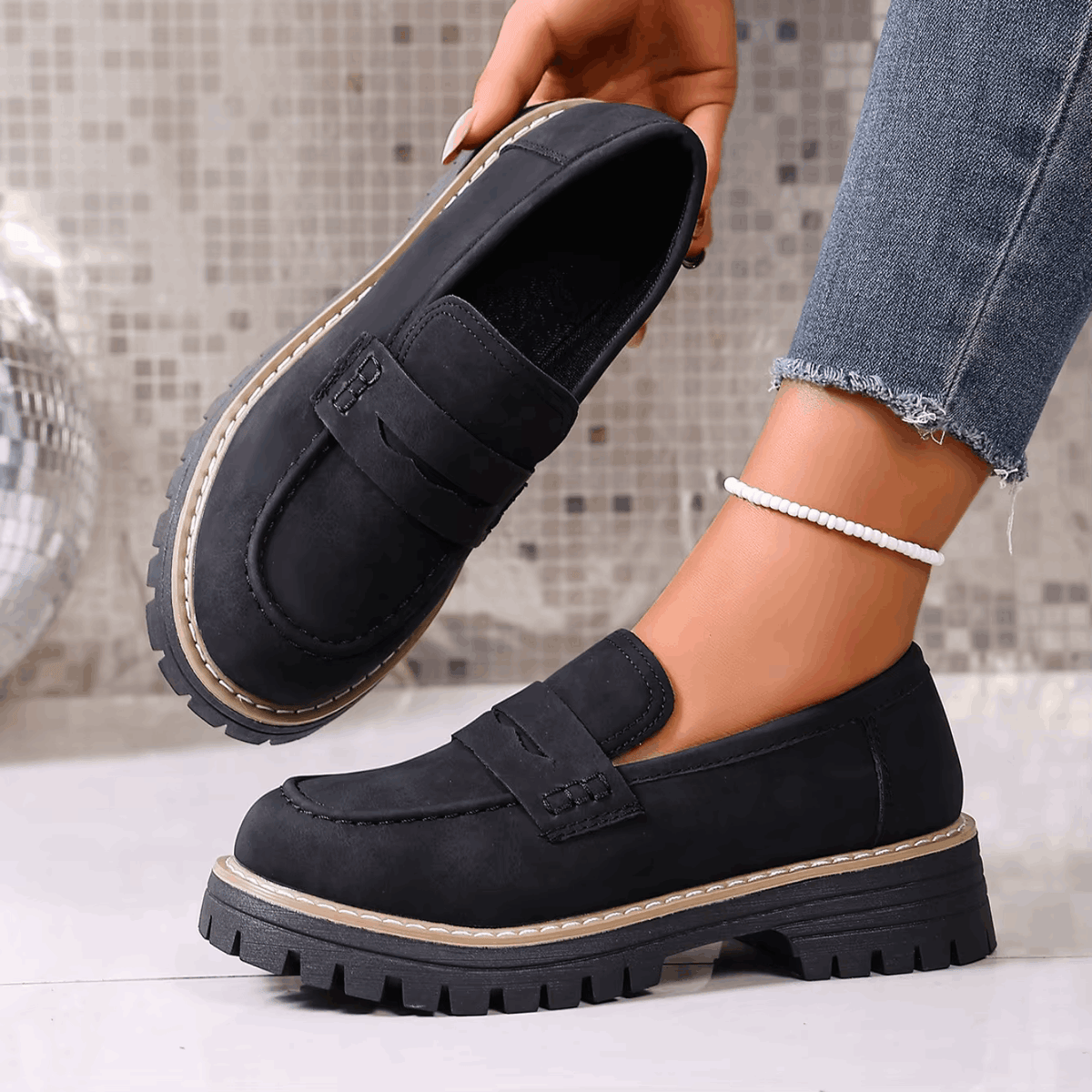 Dulcie | Chunky-Sole Slip-On Loafers