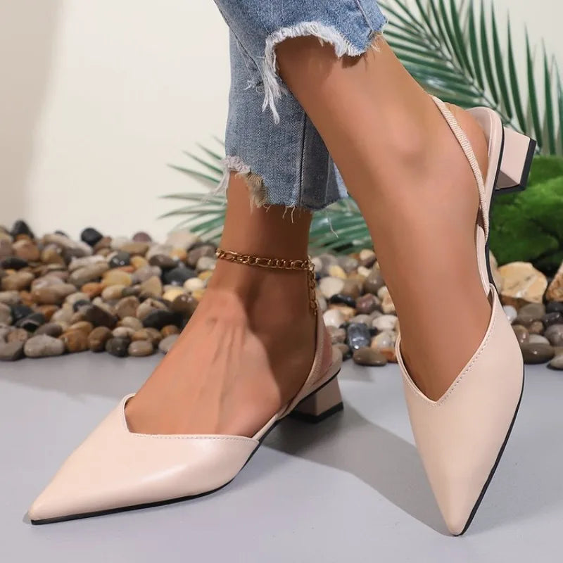 Tess | Low Block Heel Slingback Shoes