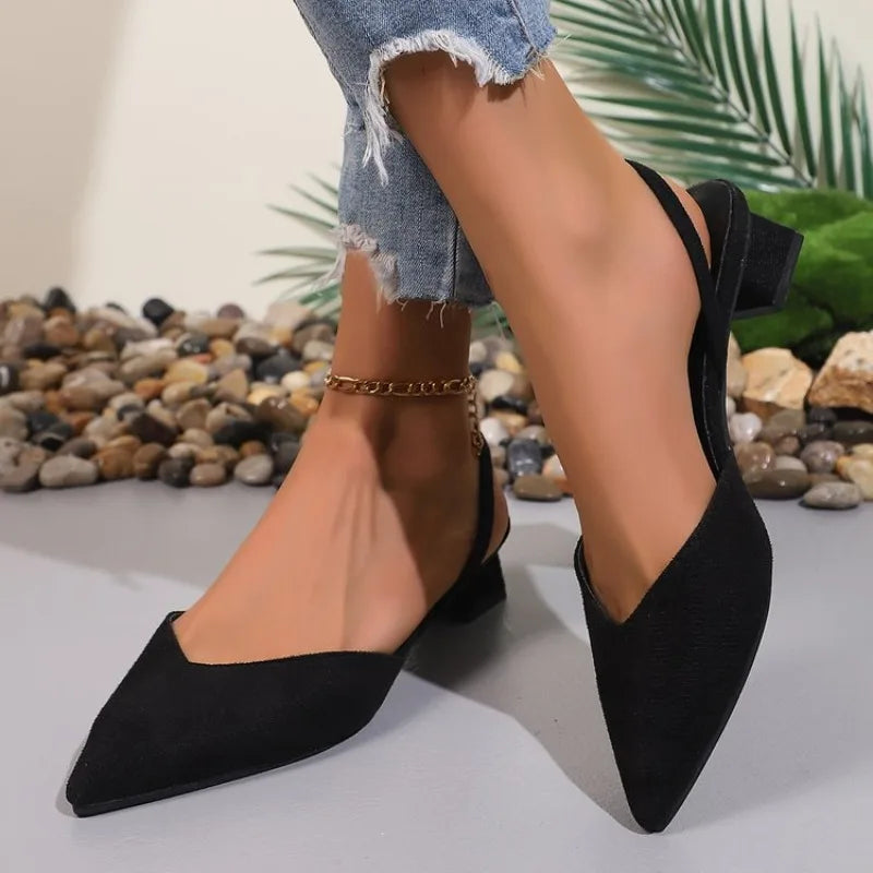Tess | Low Block Heel Slingback Shoes
