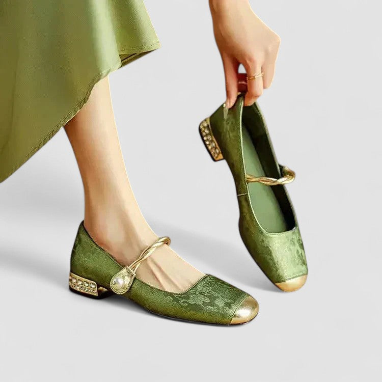 Mercy | Embellished Mary Jane Flat Shoes