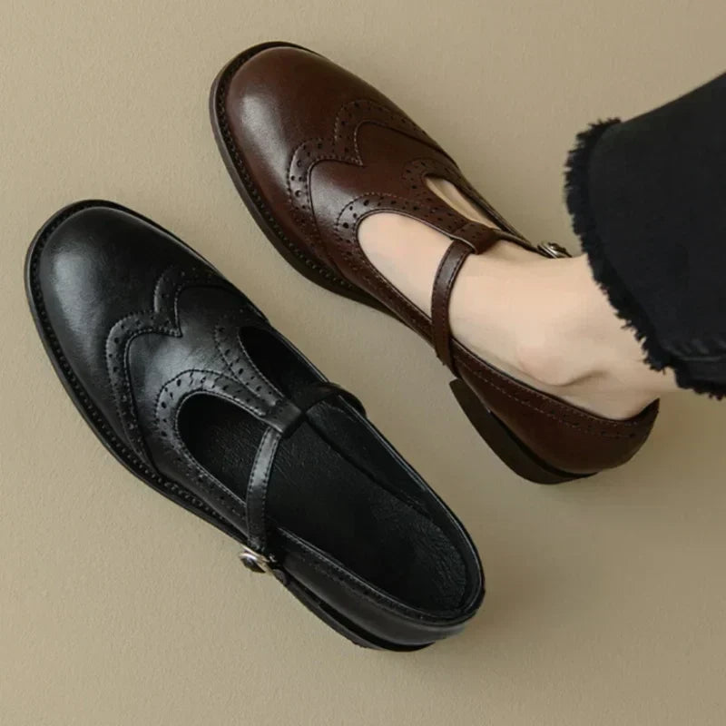 Enid | T-Strap Low-Heel Mary Janes