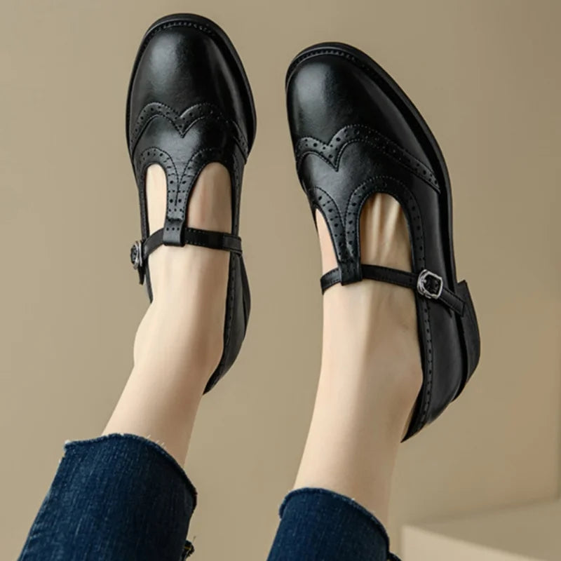 Enid | T-Strap Low-Heel Mary Janes