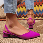 Tess | Low Block Heel Slingback Shoes