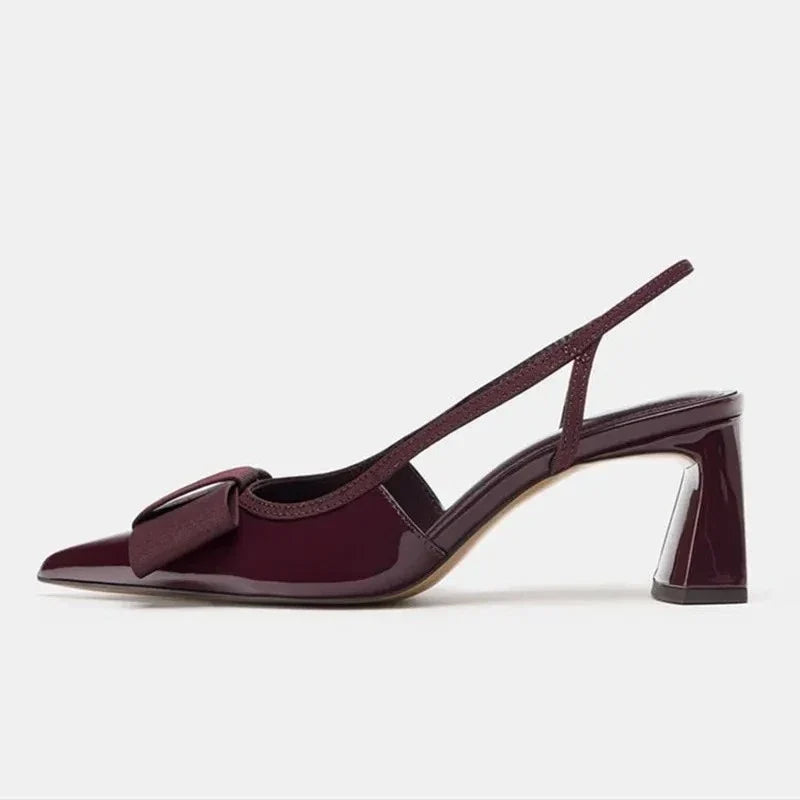 Winifred | Refined Bow Slingback Heels