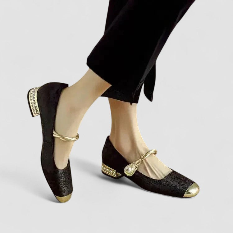 Mercy | Embellished Mary Jane Flat Shoes