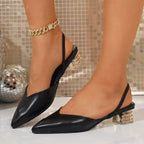 Hope | Slingback Low Block Heels