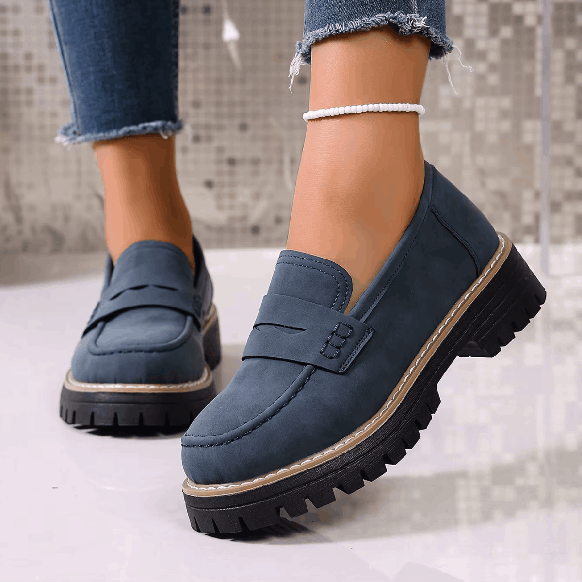 Dulcie | Chunky-Sole Slip-On Loafers