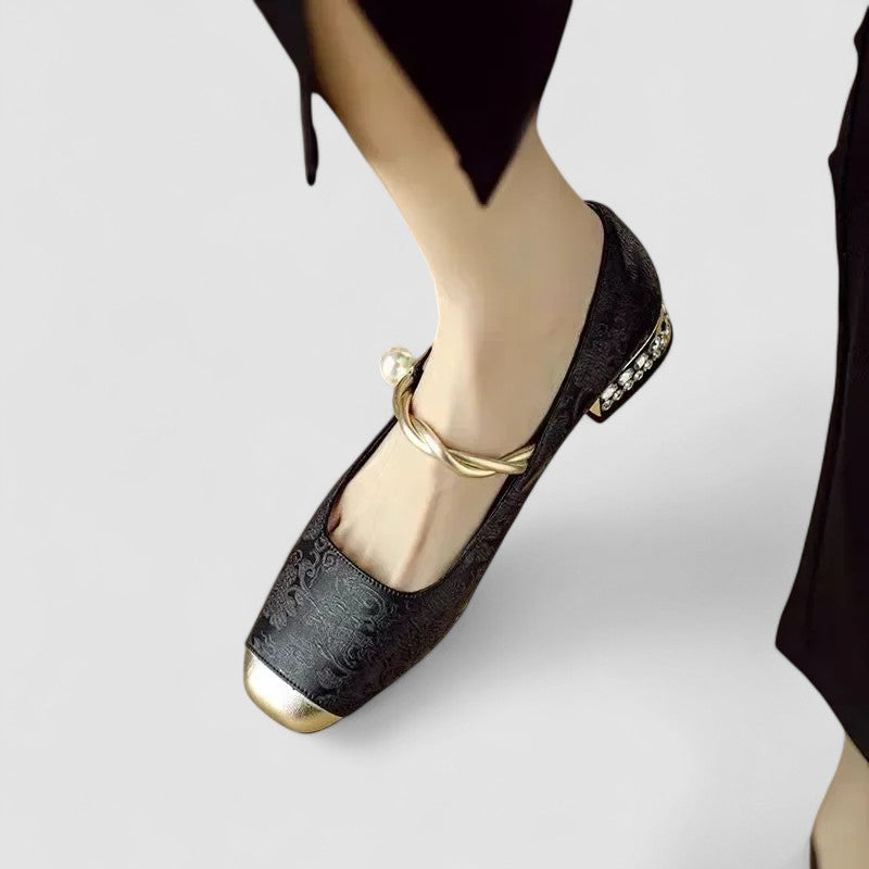 Mercy | Embellished Mary Jane Flat Shoes