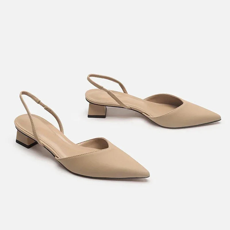 Sunniva | Slingback Low Heel Shoes