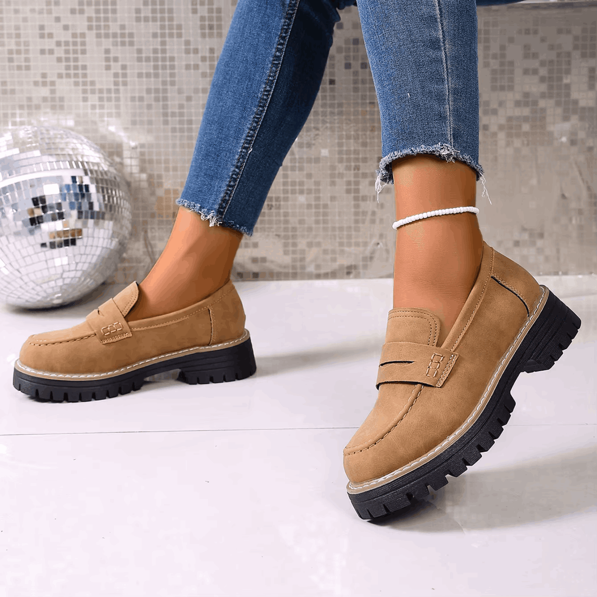 Dulcie | Chunky-Sole Slip-On Loafers