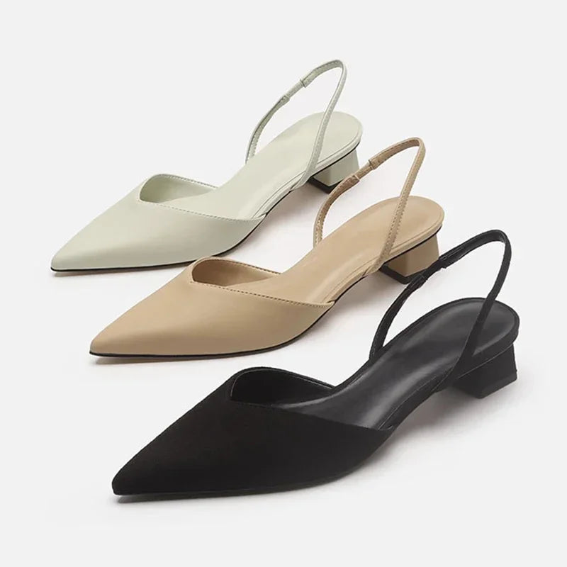 Sunniva | Slingback Low Heel Shoes