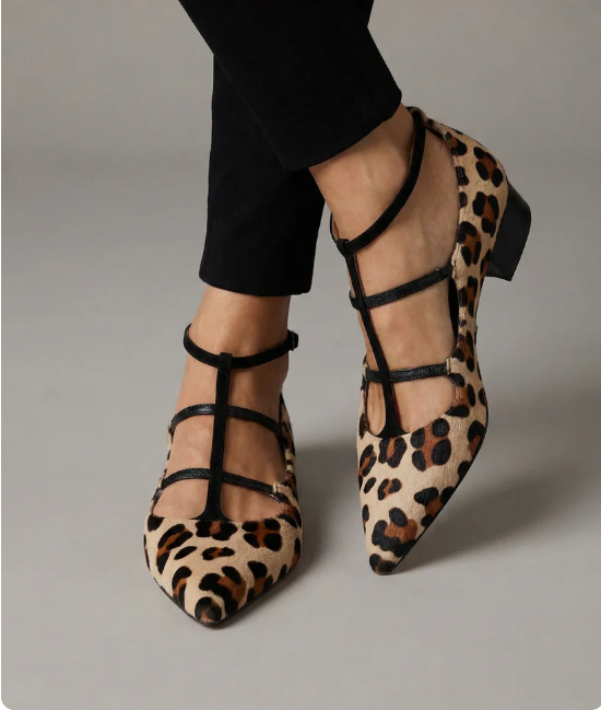Lorna | Leopard Strap Pointed Heels
