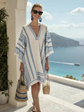 Wynne | Wide Sleeve V-Neck Knee-Length Dress