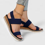 Lenora | Stretch-Knit Comfort Wedge Sandals