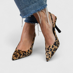 Camilla | Leopard Print Slingback Stiletto Heels