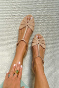 Margot | Vintage-Style Petal Wedge Sandal