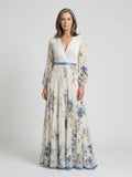 Giada | Floral V-Neck Long Sleeve Maxi Dress