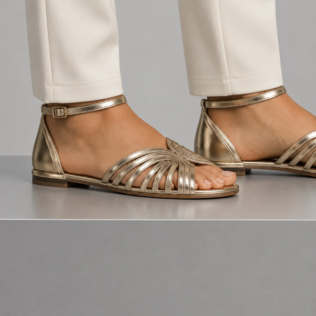 Rae | Glowing Gold Sandals