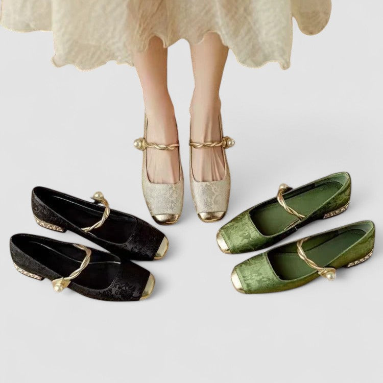 Mercy | Embellished Mary Jane Flat Shoes