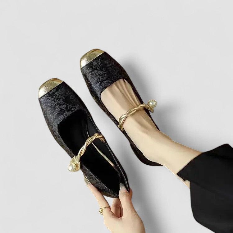 Mercy | Embellished Mary Jane Flat Shoes